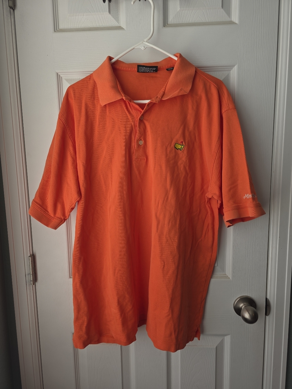 Mens Masters Collection Short Sleeve Golf Polo Shirt XL Pima Cotton Orange